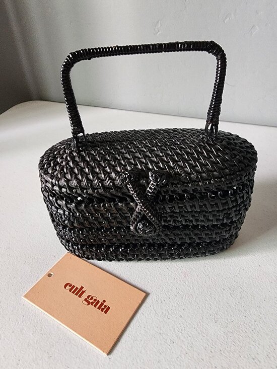 cult gaia Handbags - Cult Gaia Small Rattan Bag "LIKE NEW"